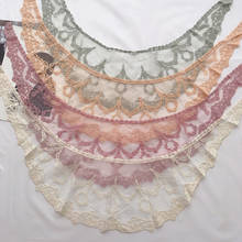 Yishine cachecol rendado de nylon, 5 cores 17x90cm feminino, colete bordado de verão, lenço envoltório longo para meninas, decoração de bolsa 2024 - compre barato