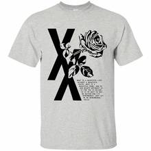MGK цветок Черная роза для мужчин женщин Дети Белый, пепельная футболка S-3XL 2024 - купить недорого