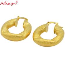 Adixyn Irregularity Gold Earrings For Women Girls Gold Color Hoop Earring Jewelry African Dubai Items 2024 - buy cheap