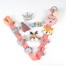 24Pcs/Set Hair Clip Cute Cartoon Hair Accessories Girl Princess Head Rope Bow Flower Animal Headwear Elastic Hair Ring Headdress 2024 - buy cheap