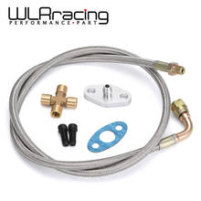 36'' 1/8 NPT 4AN T3 T4 T3/T4 T04E T70 T66 T67 Gt35 Gt45 Turbo Oil Feed Return Line Oil Drain Line Kit With Flange Adapter 2024 - buy cheap