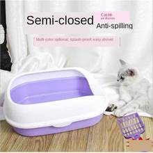 Pet toalete bedpan anti respingo gatos caixa de areia gato cão bandeja com colher gatinho cão limpo casa de plástico caixa areia suprimentos 2024 - compre barato