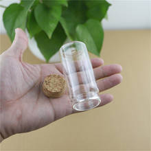 6 Pieces 37*80mm 60ml Small Glass Bottles Vial Jars Test Tube Tiny Glass Bottle Cork spice jar container 2024 - buy cheap