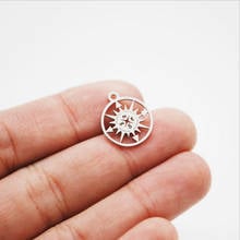 Wholesale 30pc/lot DIY Stainless Steel Charms Polished Compass Pendant Jewelry Components Girls Women Making Jewelry 2024 - buy cheap