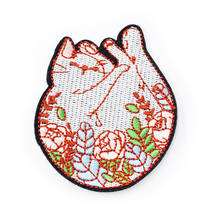 CAT Size:6.5x8.0cm Cloth Patch Badge Embroidered Cute Badges Abstract Iron On Kids Patches For Clothes Stickers 2024 - buy cheap