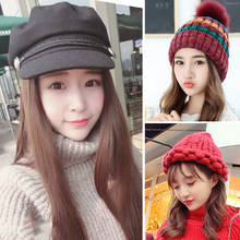 Autumn Winter Warm Hats Hip Hop Skullies Beanie Cap Casual Knitted Hat Women Female Beanie Hats Thick Warmer Bonnet Ladies 2024 - buy cheap