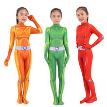 Kids Girls Totally Spies Cosplay Costume Anime Clover Ewing Samantha Simpson Alexandra Mandy Halloween Party Zentai Jumpsuits 2024 - buy cheap