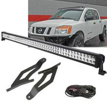 50 Inch Straight Led Work Light Bar With Upper Roof Mounting Bracket For Nissan Titan 2004-2014 With Free Wire Harnss Set 2024 - buy cheap
