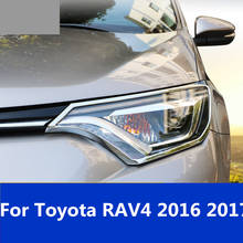 Headlights Eyebrows Eyelids Accessories Front Headlamp Eyebrows Car Styling Exterior decoration For Toyota RAV4 RAV 4 2016 2017 2024 - buy cheap