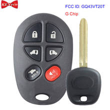 Keyecu para toyota sienna 2011 2012 2013 chave remota fob gq43vt20t g chip 89742-ae050 2024 - compre barato