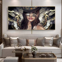 Pintura al óleo sin marco para decoración del hogar, lienzo artístico de pared para sala de estar, gafas Steampunk de ángeles, lienzo impreso 2024 - compra barato