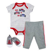 Kavkas Summer Baby Boys Clothes Set Car Printed Striped Cotton Newborn Jumpsuit 2024 - buy cheap