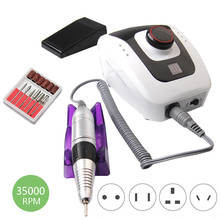 Máquina pulidora eléctrica para uñas, taladro profesional para manicura y pedicura, potente, 35000RPM, para salón de belleza 2024 - compra barato