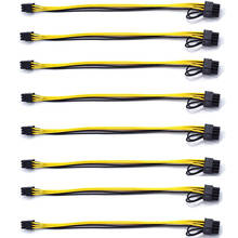 PCIe 6 Pin Male to 8 Pin (6 + 2) Male PCIe адаптер кабель питания PCI Express Удлинительный кабель 12,5 дюйма 2024 - купить недорого