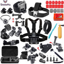 SnowHu for GoPro Accessories set Connecting adapter accessories Chest Belt Head Strap Gopro Hero 10 9 8 7 6 for Yi camera GS50 2024 - buy cheap