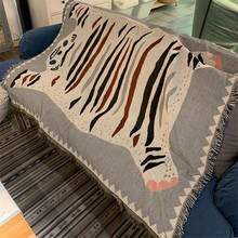 Manta nórdica creativa de tigre blanco, funda multifunción para sofá de animales, Cobertor antipolvo, mantas de aire acondicionado para cama 2024 - compra barato