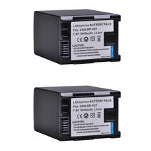 Комплект из 2 предметов 3400 мА/ч, BP-827 BP 827 Камера Батарея для Canon BP-819 BP-807 BP-809 HG31 XA10 HF20 HF10 HF100 HF100E HF11 HG20 HG21 HFS100 2024 - купить недорого