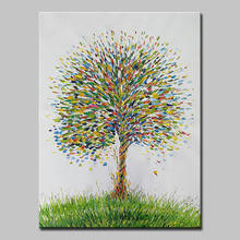 Arthyx Original Hand Painted Life Tree Oil Paintings on Canvas Pop Art Poster Wall Picture For Living Child Room Home Decoration 2024 - buy cheap