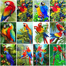 DIY  Pet Parrot 5D Diamond Painting Full Square Round Resin Mosaic Animal Diamante Embroidery Cross Stitch Kits Home Wall  Decor 2024 - buy cheap