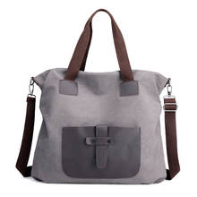 KVKY, брендовая Новая модная женская сумка, милая сумка-тоут для девушек, Женская Холщовая Сумка на плечо, Женская Большая вместительная сумка для отдыха, ретро серый цвет 2024 - купить недорого