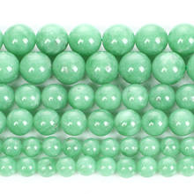 Dark Green Angelite Natural Stone Charm Round Loose Spacer Beads For Jewelry Making DIY Bracelets Necklace Handmade 6/8/10MM 2024 - buy cheap