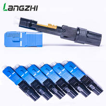 SC UPC Fiber Optic Fast Connector 100 SC FAST connector blue fibra FTTH single mode SC quick connector SC adapter Field Assembly 2024 - buy cheap