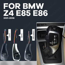 F30 estilo alavanca de câmbio, fibra de carbono, preto e prata, acessórios para bmw z4 e85 e86 2001-2008, led, botão de mudança de marcha 2024 - compre barato