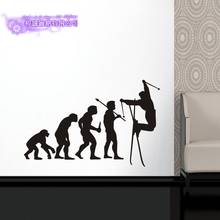 Evolution Ski Sticker Skiing Car Decal  Ice Sports Posters Vinyl Wall Decals Pegatina Decor Mural Car Skiing Wall Decal  2024 - buy cheap