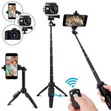 Bluetooth-compatível selfie vara extensível remoto telefone dslr tripé monopé para iphone 11 pro max smartphone selfie vara 2024 - compre barato
