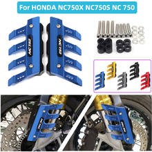 Para honda nc750x nc750s nc 750 motocicleta paralama garfo dianteiro protetor guarda bloco frente fender slider 750x 750s acessórios 2024 - compre barato