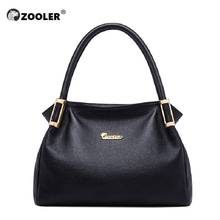 ZOOLER-Bolso de mano de cuero genuino para mujer, bolsa de mano Vintage de cuero de vaca suave, color negro, # WG220 2024 - compra barato