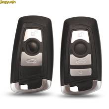 Jingyuqin-carcasa para mando a distancia de coche, para BMW CAS4 F, 3, 5, 7 Series, E90, E92, E93, X5, HU100R, sin cortar, 3/4B, entrada inteligente sin llave 2024 - compra barato