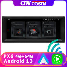 Rádio para carro com android 10.25, tela de 1280 polegadas, 480x10.0 p, px6, 4 gb de ram, 64 gb de rom, dvd, gps, hdmi, para bmw e38, e39, e53, x5 2024 - compre barato