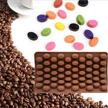 Forma de silicone em mini grãos de café 55, bandeja de cozimento, molde para bolo, chocolate, doces, fondant, ferramentas de decoração de bolo 2024 - compre barato