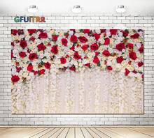 Floral Photography Backdrops Bridal Shower Party Wedding Decoration Photo Background White Red Rose Vinyl Photo Studio Props 2024 - buy cheap