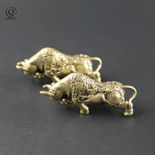 LLavero de cabeza de toro para coche, colgante de cobre, Vintage, de Metal, zodiaco chino, Animal 2024 - compra barato