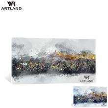 tableaux peinture moderne wall decoration gold mountains Hand drawn canvas oil painting art poster for living room sofa bedroom 2024 - buy cheap
