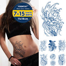 Juice Ink Tattoos Body Art Lasting Waterproof Temporary Tattoo Sticker Lotus Tatoo Arm Fake Yoga Kirin Dragon Tatto Women Men 2024 - buy cheap