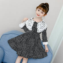 Princess Girls Dresses Autumn New Long Sleeve Lace Collar Dot Print Kids Dresses Cute Party Baby Girls Clothes Vestidos 2024 - buy cheap