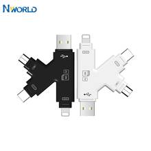 Unidad Flash 4 en 1 multimemoria, USB para IPad Touch MAC PC, Micro SD y adaptador de tarjeta TF, Accesorios para ordenador portátil, lector de tarjetas inteligentes 2024 - compra barato