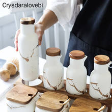 Imitation Marble Ceramics  Sauce Oil Bottle Dispenser Kitchen   Vinegar Pour Spout Cap Stopper Soy Sauce/Vinegar Bottle 2024 - buy cheap