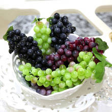 Frutas artificiales de uva, planta decorativa de plástico falso, para el hogar y el jardín, 1 ud. 2024 - compra barato