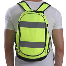 Mochila reflectante de seguridad para conducción nocturna, bolsa reflectante de alta visibilidad, resistente a la lluvia, para deportes al aire libre y ciclismo 2024 - compra barato