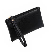 Billeteras de piel sintética para hombre y mujer, cartera de mano de piel sintética con cierre, monedero para teléfono, bolso de mano portátil para compras de fiesta, 2019 2024 - compra barato