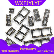 Conector de soquete redondo dip 6, 8 14 16 18 20 24 28 40 pinos, soquetes dip6 dip8 dip14 didescanso dip18 dipp20 dip28 dip40 pinos, com 10 peças 2024 - compre barato