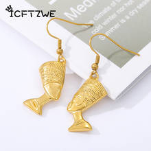 Egyptian Queen Nefertiti Stud Earrings For Women Stainless Steel Gold Color African Earrings Wholesale Fashion Jewellery Gifts 2024 - buy cheap