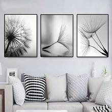 Canvas Hd Print Nature Picture Wall Artwork Paint Dandelion Flower Home Decorate Black White Modular Poster Living Room No Frame 2024 - buy cheap