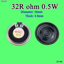 Cltgxdd caixa de som ultrafino, alto-falante ultra-fino 32 ohms 0.5 watts 0.5 w 32r diâmetro 36mm 4cm espessura 4.8mm 5mm 2024 - compre barato