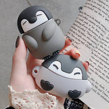 Для Airpods Pro 3D милый мультяшный Пингвин, детский Earpods чехол для Apple Airpods 1 2 3 Kawaii, беспроводной защитный чехол для наушников 2024 - купить недорого