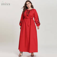 Middle East Red A-line  Arabic Long Evening Dress Long Sleeves Tassel Dubai Evening Gown Muslim Robe de Soiree Abendkleider 2024 - buy cheap